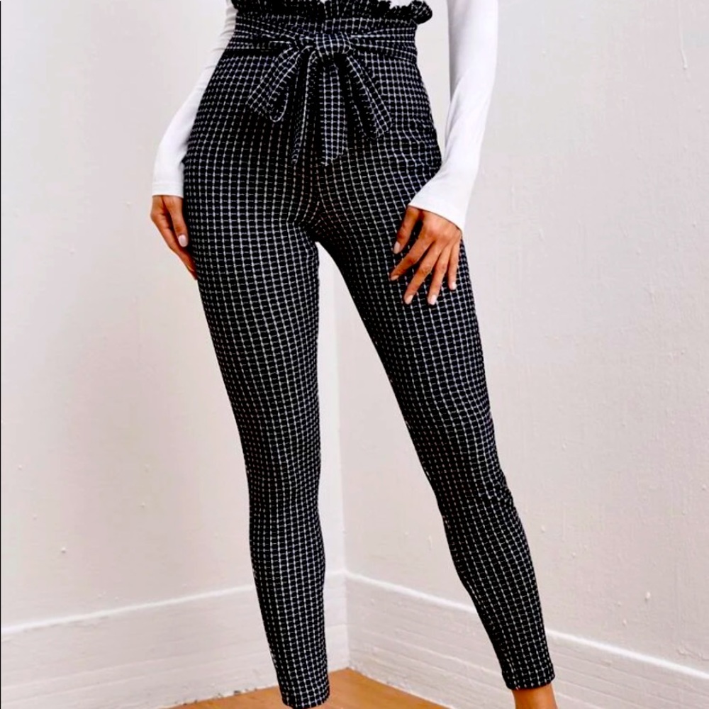 Plaid Skinny Pants